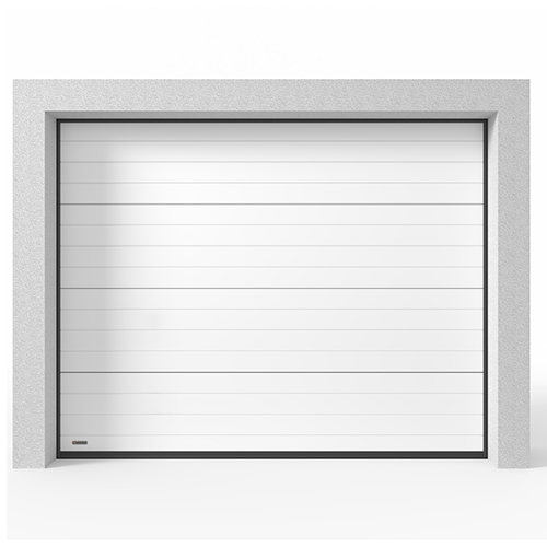 Garasjeport Leddport Moderne Striper Hvit, 2400×2000 - BEST I TEST 2025