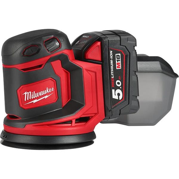 Milwaukee M18 BOS125-502B Eksentersliper med batteri og lader - BEST I TEST 2025