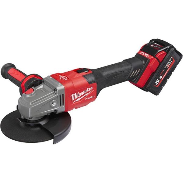 Milwaukee M18 FHSAG125XB-552X Vinkelsliper Ø125 tilbehør, med batteri og lader