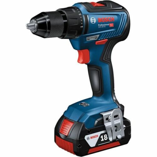 Bosch GSR 18V-55 Borskrutrekker med veske, 4,0 Ah batterier og lader