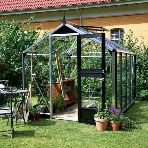 Drivhus Juliana Compact Aluminium, Sikkerhetsglass, 5,0 m²