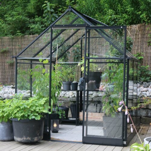 Drivhus med sokkel Qube 3,9 m²