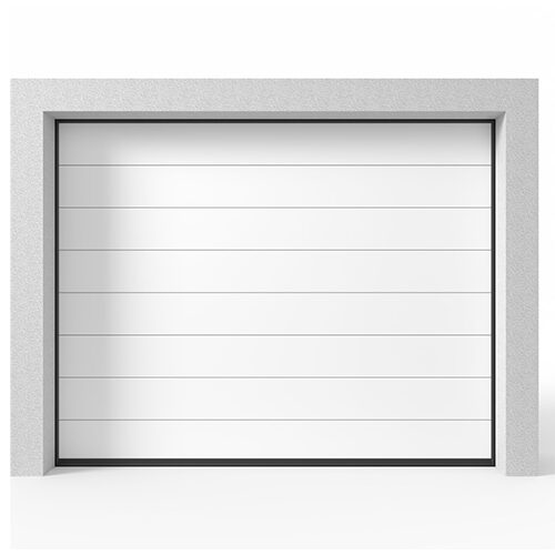 Garasjeport Leddport Moderne Panel Hvit, 2400×2000