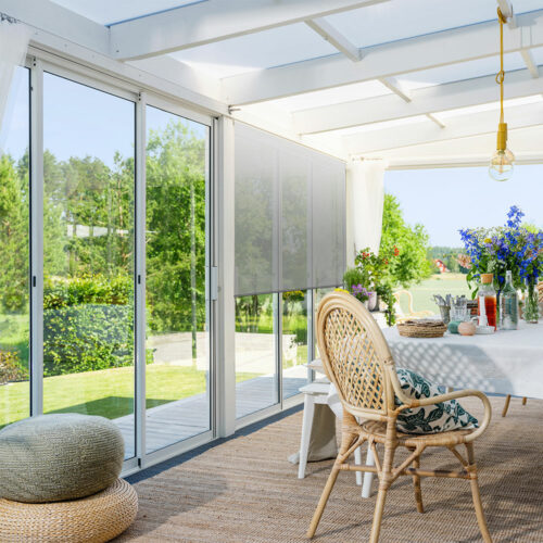 Rullegardin Skygge R4000 Screen 200 cm, Sølv – S11