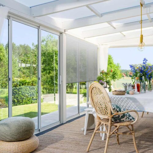Rullegardin Skygge R4000 Screen 200 cm, Sølv – S11